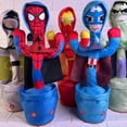 thumbnail image 1 of Spiderman Talking Toys Dancing Cactus Doll Avengers Speak Talk Sound Record Repeat Toy Captain America Iron Man Children GiftsSpider man A He Qiyong unisex, 1 of 1