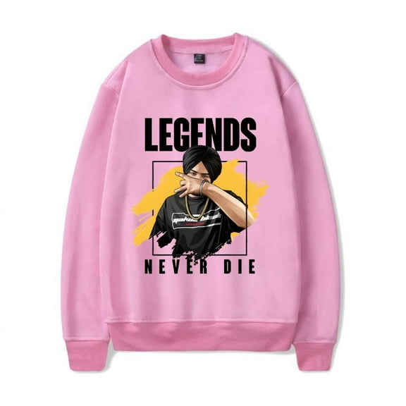 Sidhu Moose Wala Long Sleeved Round Neck Pullover Men Women Fashionable Casual Long Sleeved Sportswear