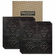 Genesis 2ft x 2ft Black Antique Ceiling Tiles- Pack of 12