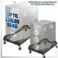 thumbnail image 4 of VIVO Black Premium Large PC Cart, CPU Rolling Stand, Adjustable Computer Trolley, 4 of 8