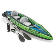 Intex Challenger K2 Kayak, 2-Person Inflatable Kayak Set with Aluminum Oars a...
