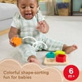 thumbnail image 3 of Fisher-Price Wooden Silicone Puzzle, Shape-Sorter Developmental Toy for Baby, 6 Months +, 3 of 8