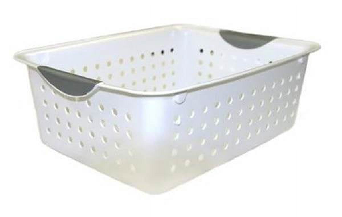 Sterilite Deep & Medium Ultra Plastic Storage Bin Organizer Basket Pair (12 Pack)