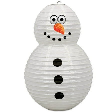 Beistle Christmas Party Decorative Snowman Paper Lantern (1 Per Package) - 6 Pack