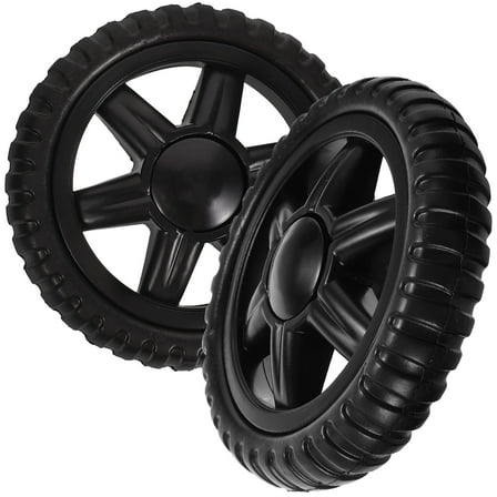 Pretyzoom Rolling Cart Accessories 2Pcs Plastic Trolley Wheels Black