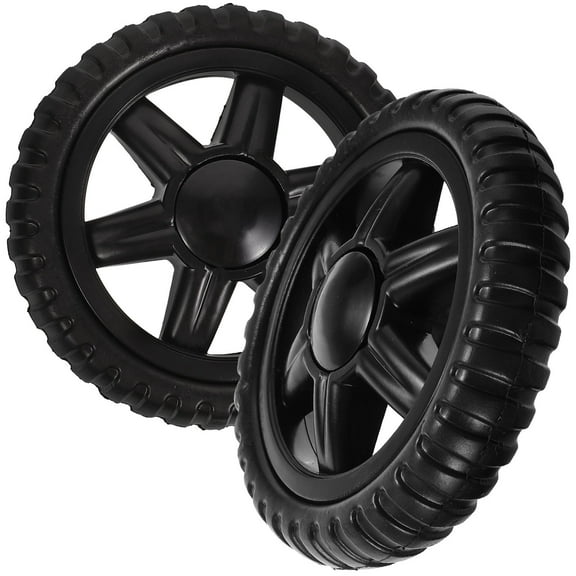 Pretyzoom Rolling Cart Accessories 2Pcs Plastic Trolley Wheels Black