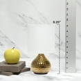thumbnail image 5 of Simple Designs Hammered Gold Drip Mini Table Lamp with White Shade, 5 of 9