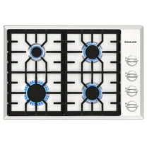 30 in. NG/LPG Convertible Gas Cooktop in Stainless Steel with 4-Burners