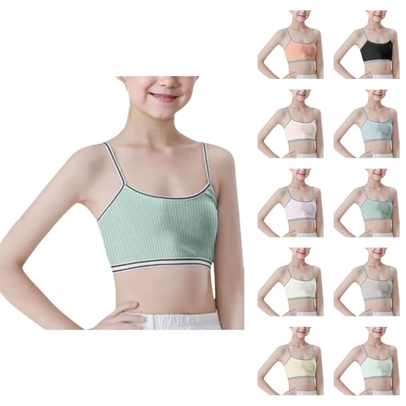 Bras for Sports Training Bra for Girls Girls Underwear Crop Top Bra Lightweight Seamless Sports Bra for Girls Training Camisole Style Comfortable Kids Underwear