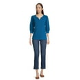 thumbnail image 2 of Time and Tru Women's Quilted Top with ¾-Length Puff Sleeves, Sizes XS-XXXL, 2 of 5