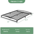 thumbnail image 4 of Ourlova Queen Size 6 Inch Metal Platform Bed Frame No Box Spring Needed Easy Assembly Black, 4 of 7