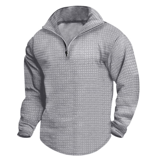 pstuiky manga larga para hombre, Camisa de manga larga con cuello alto y cremallera para hombre camisetas de hombre s