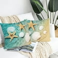 thumbnail image 2 of Beach Throw Pillow Covers Sea Home Decor 18x18 Inch, Coastal Decorative Pillowcase Soft Cushion for Bed Sofa Couch, 2 Sets, 2 of 2