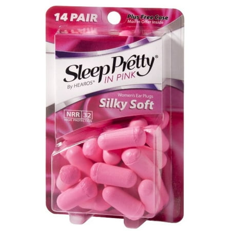 Sleep Pretty in Pink Women's Ear Plugs 14 pairs (Pack of 6)
