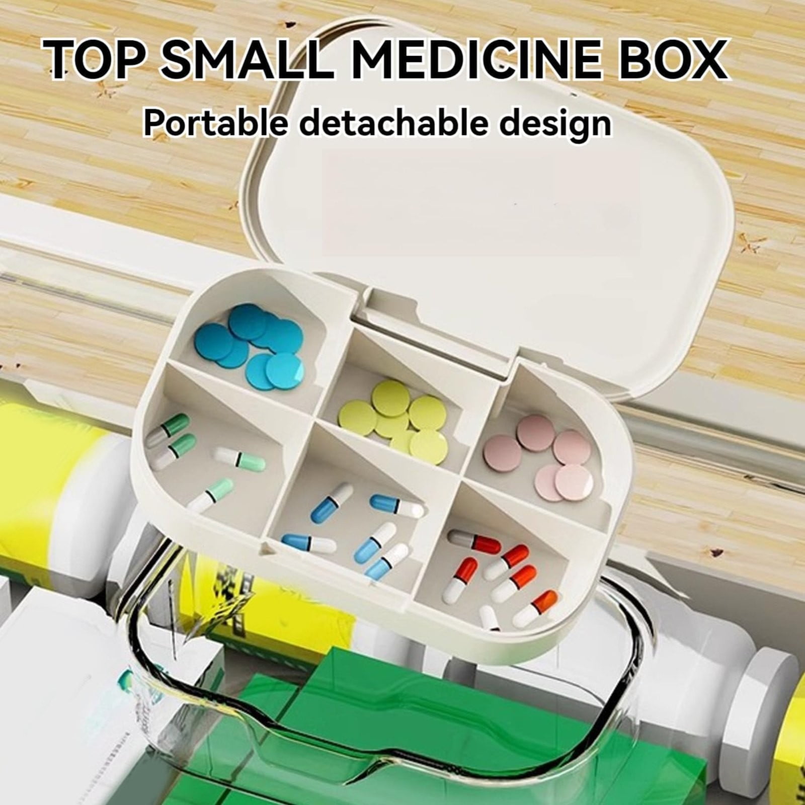 3-Layer Storage Box Craft Organizer and Storage with Adjustable Spacers Portable Handled Art Supply Organizer Multipurpose Home Utility Box for Medicine Box Sewing Box Organizer, 11.22x6.69x8.27"