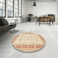 thumbnail image 4 of Ahgly Company Machine Washable Indoor Rectangle Traditional Deep Peach Orange Area Rugs, 8' x 10', 4 of 7