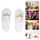 thumbnail image 2 of Zapatillas de Casa para el Novio Zapatillas de Novia Perfectas Caseras para una Fiesta Pantuflas de boda Pantuflas desechables Pantuflas Anggrek Cocina, Decoración y Otros, 2 of 8