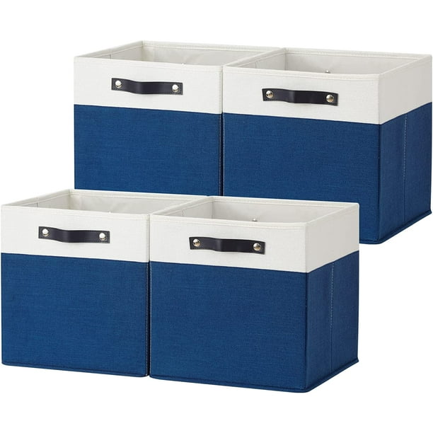 Cube Storage Bins 13x13, Cubby Storage Bins for Shelf Closet Nursery