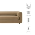 thumbnail image 3 of Sofa, Brown, Velvet, Living Room Lounge Cafe Lobby Hospitality Restaurant, Modern Contemporary, HB37927, 3 of 9