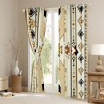 thumbnail image 3 of Homewish Rustic Western Aztec Blackout Curtains Set of 2 (52x84 Each),Boho Bohemain Geometric Window Curtains,Beige Brown Black Curtains and Drapes For Teens,Breathable Home Decor, 3 of 6
