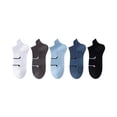 thumbnail image 2 of Men's No Show Boat Socks Thin Honeycomb Mesh Anti Slip Cushioned Sole Sweat Wicking Cotton Neutral Shades Summer Running Sports Daily Wear, Ankle Socks Men Multicolor Free Size, 2 of 9