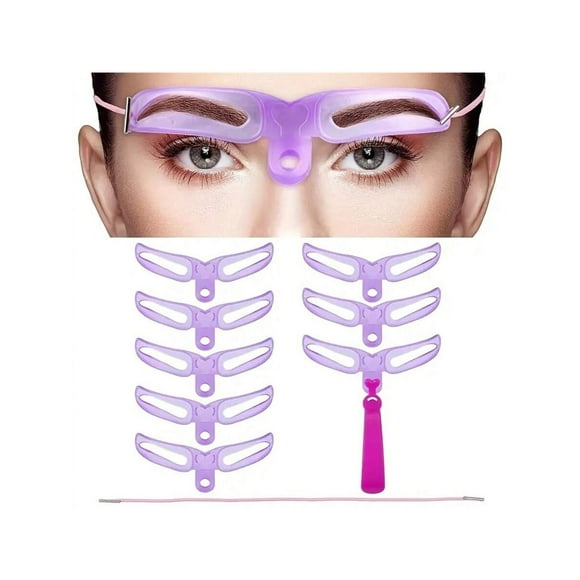 8PCS/Set Eyebrow Shaper Makeup Template Eyebrow Grooming Shaping Stencil Kit DIY Eyebrow Template