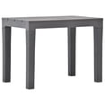 thumbnail image 2 of vidaXL Garden Table with 2 Benches Plastic Brown, 2 of 5