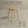 thumbnail image 2 of Alaterre Furniture Lusso Outdoor Side Table - Eucalyptus Wood Round Outdoor Table, 2 of 6
