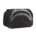 thumbnail image 1 of Disketp Black And White Shark Estuche de Lápices de Doble Capa con Tapa Abatible y Cremallera, Organizador Escolar para Adolescentes y Adultos, 1 of 7