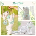 thumbnail image 7 of Cute Small Dog Harness and Leash Set with Bag No Pull Puppy Cat Vest Harness Adjustable Soft Breathable Plaid Flower Pet Bunny Harness for Small Dogs Cats Rabbits Shih Tzu Yorkies, 7 of 7