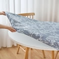 thumbnail image 5 of Round Elastic Edged Vinyl Tablecloth with Flannel Backing Waterproof Oil-Proof PVC Fitted Table Cloth Plastic Cover (Fits Tables up to 40" - 44" Diameter), 5 of 6