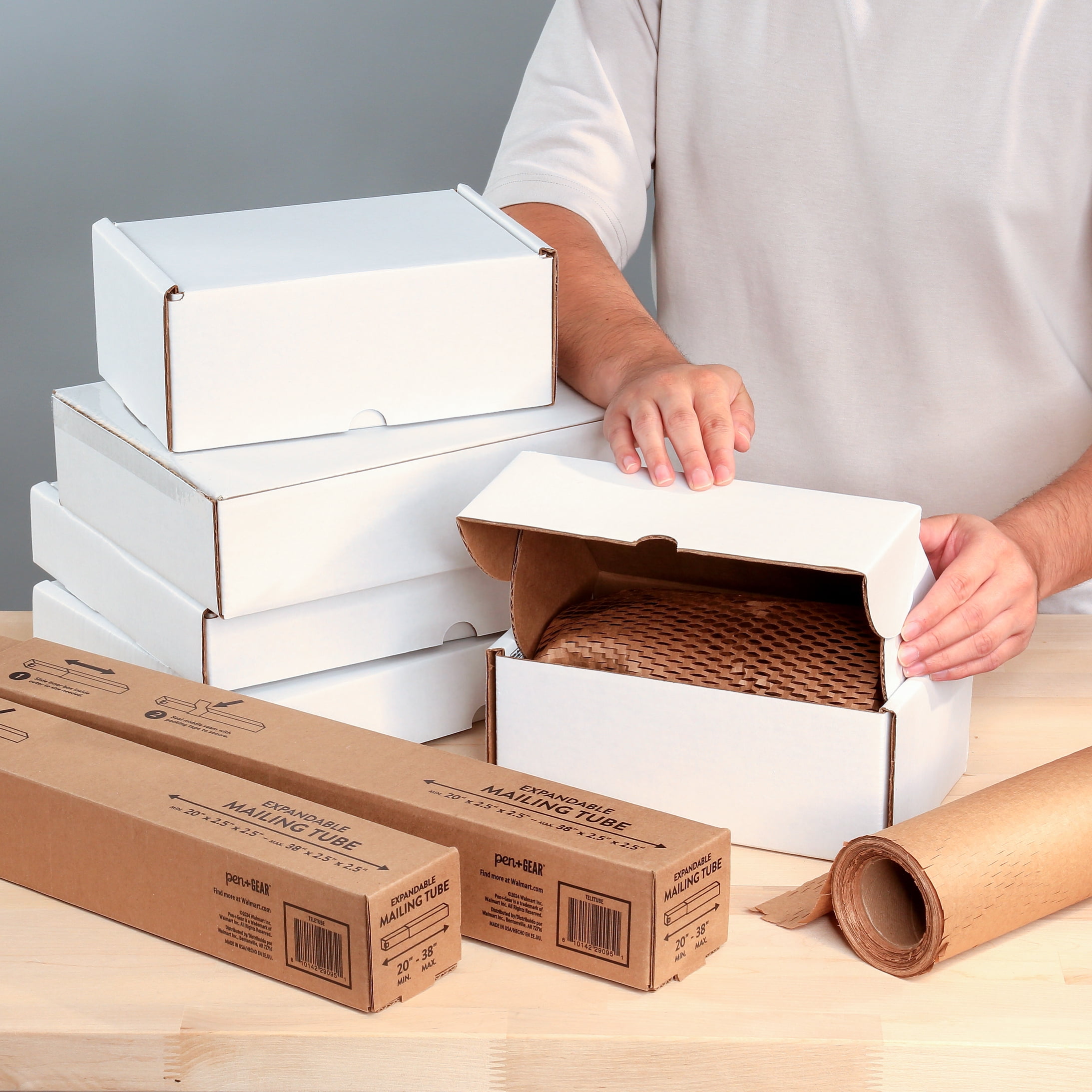 Pen+Gear Recycled Side-load Shipping Box, 9 in. L x 12 in. W x 3 in. H, White, 30-count Case Pen+Gear Recycled Side-load Shipping Box, 9 in. L x 12 in. W x 3 in. H, White, 30-count Case