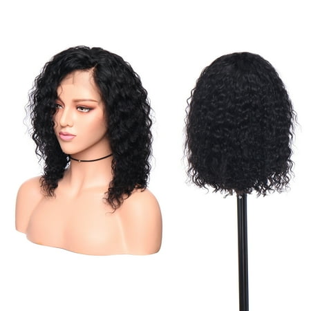 Wigs For Women Human Hair S-noilite Brazilian Virgin Human Bob Wigs Short Bob Human Hair Wigs Curly With Baby Hair For Women Natural Black,8
