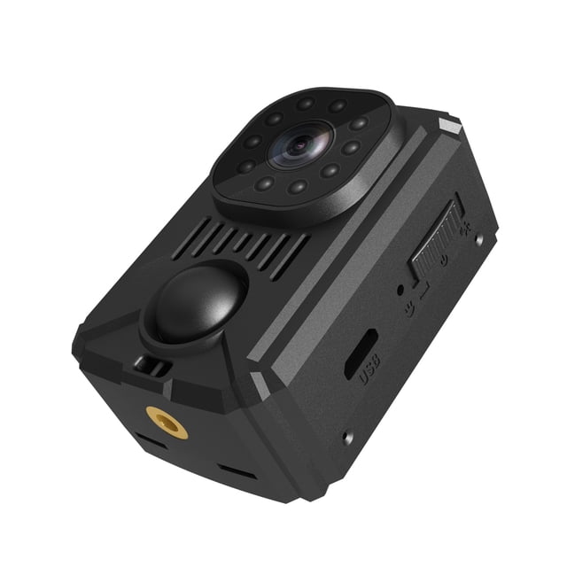 Seitruly Juego de soporte de cámara de 1080P, grabadora de vídeo de grabación en bucle con sensor PIR recargable por USB, videocámara portátil de 120 Cámaras de vídeo
