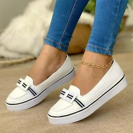 

Medcursor Women s Ladies Bowknot Leisure Loafers Lazy Sneaker Casual Shoes