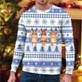 thumbnail image 2 of toraway Chandails en Molleton en Molleton à Col Rond pour Hommes Automne et Hiver Tendance Décontractée Imprimé de Noël Chandail à Capuche Col Rond m, 2 of 4