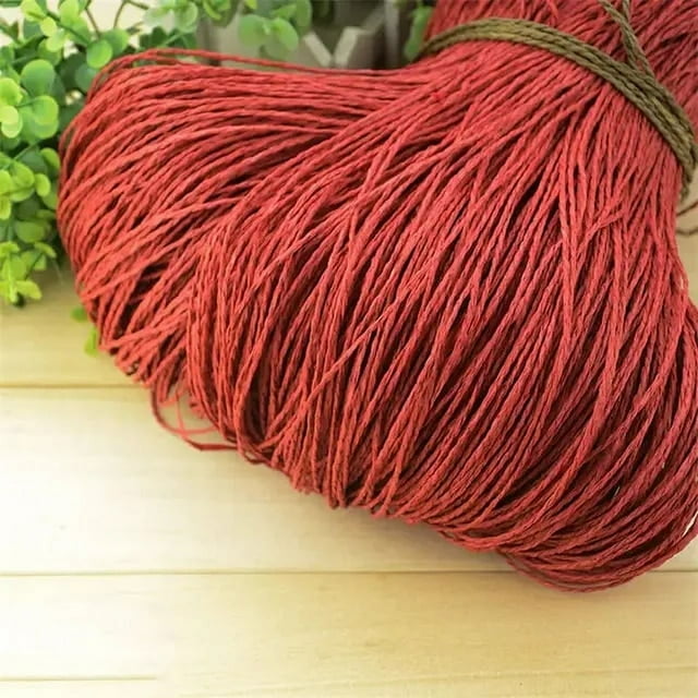 600 Meter 500g Summer Raffia Yarn Crochet Natural Straw Threads Handcrafts For DIY Knitting Hat Handbag Basket Rattan Material