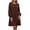 Brown, variant on Lnmiateer Women Loose Swing Plus Size T‑Shirt Dress Crew Neck Long Sleeve Soft Breathable Fabric Fall Winter Daily Home Work Holiday Outfit