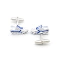 thumbnail image 3 of Zapatillas deportivas Cufflinks de color blanco y azul cobre para hombre y mujer, 3 of 3