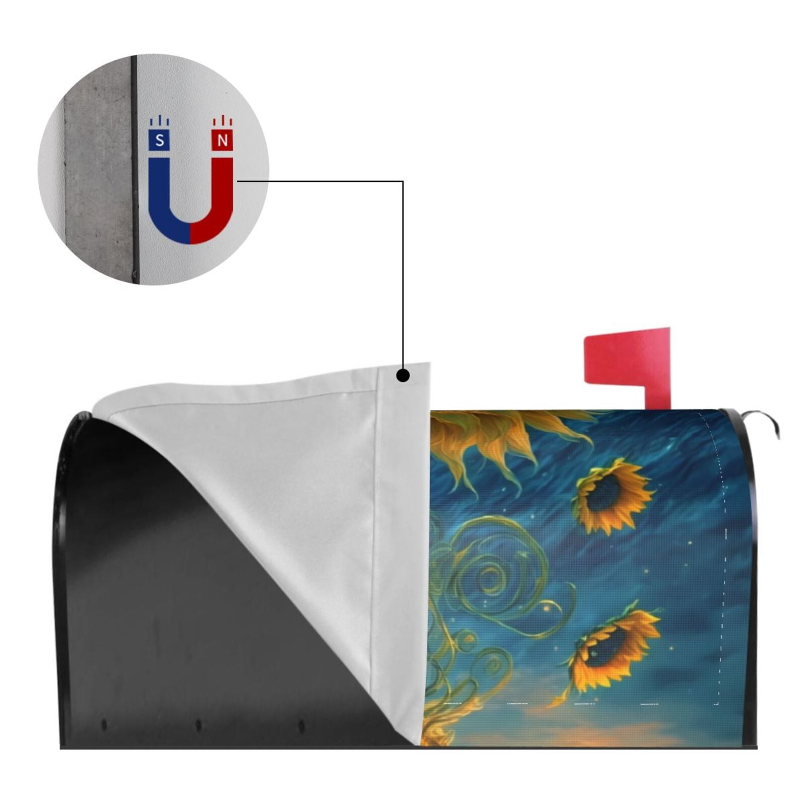 Kdxio Magnetic Mailbox Cover 21x18 in Mailbox Cover Outdoor Decoration Holiday Mailbox Covers for Home Garden Yard-21x18 in