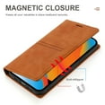 thumbnail image 5 of SaniMore for iPhone 14 Pro Max 6.7" 2022 Case [Magnetic Flip Full Protecetive Cover] Card Cash Pokcet + Kickstand + Retro Wear-resisitant PU Leather + Shockproof TPU Inner Business Shell, Brown, 5 of 9