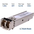 thumbnail image 3 of 4 Pack 1.25G 850nm Multimode SFP LC Module Fibre 550 Mètres 1000Base-SX LC MMF pour Cisco, 3 of 5
