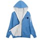 thumbnail image 4 of Suéter de manga larga con capucha y chaquetas informales para mujer, moda de talla grande, color liso, con cremallera y capucha, suéter grueso de terciopelo, hombros caídos, blusa de poliéster para mu, 4 of 4