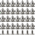 thumbnail image 2 of 200 Pack Spikes and Studs 9.5MM Spikes for Clothing Metal Studs Rivets for Leather Punk Spikes Accessories Screw Back, 2 of 5