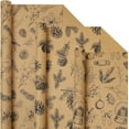 thumbnail image 3 of Christmas Wrapping Paper Roll - Brown Kraft Vintage Gift Wrapping Paper for Xmas,Birthday,Seasonal Winter Holiday Party - 3 Mini Roll -17in x120in Per Roll(42.3 sqft), 3 of 14