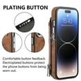 thumbnail image 4 of Mantto Wallet Case for iPhone 15 Pro Compatible with MagSafe Charging,Premium PU Leather Back Flip Card Holder Zipper Pocket Shockproof Magnetic Car Mount Anti-Scratch Phone Case,Brown, 4 of 13