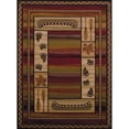 thumbnail image 1 of United Weavers 750 04043 58 5 ft. 3 in. x 7 ft. 2 in. Affinity Canoe Sunset Area Rug, Lodge, 1 of 4