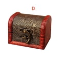 thumbnail image 2 of Mini Vintage Treasure Chest Box - Ornate Wooden Decorative Chest with Hasp Latch in Red & Gold Tones for Jewelry, Gifts, DIY Crafts, Aquarium Decor & Home Accents, 2 of 3