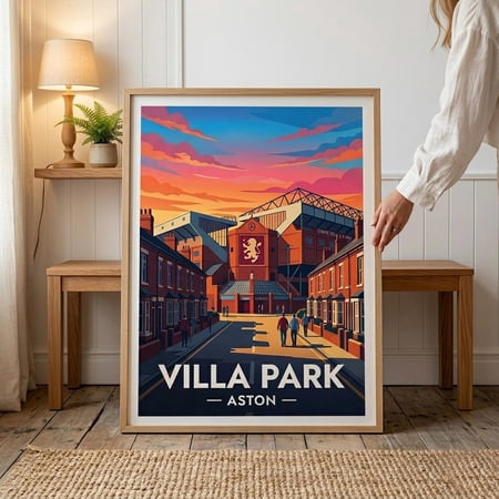Villa Park Aston Poster Aston Villa Football Wall Art Unframed Paper Poster 24x36in