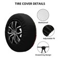 thumbnail image 4 of Easygdp Bright Mushrooms Automobile Tire Dust Cover, 14-17in Spare Tire Cover Universal Fit for Trailer, Car, Truck, SUV, Jeep - 16 inch, 4 of 9